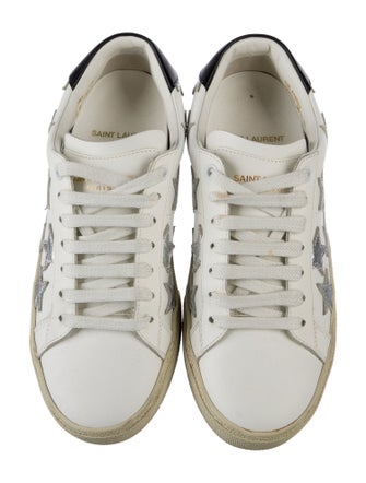 Saint Laurent Leather Printed Sneakers