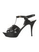 Saint Laurent Patent Leather T-Strap Sandals