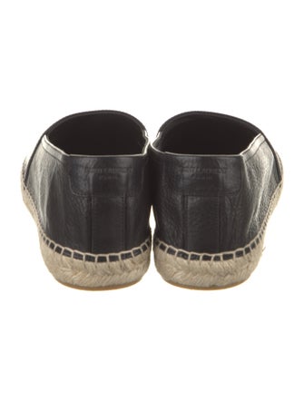 Saint Laurent Leather Whipstitch Trim Espadrilles