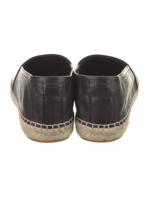Saint Laurent Leather Whipstitch Trim Espadrilles