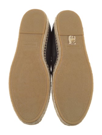 Saint Laurent Leather Whipstitch Trim Espadrilles