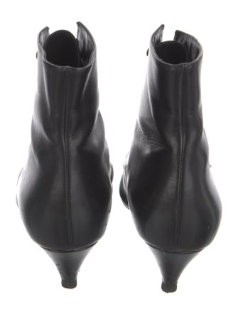 Saint Laurent Leather Lace-Up Boots