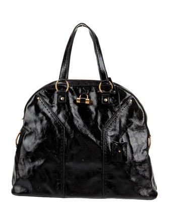 Yves Saint Laurent Patent Leather Weekender Bag