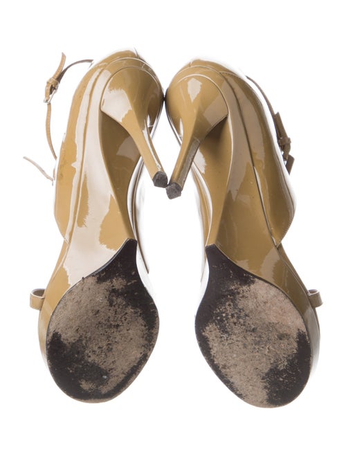 Saint Laurent Patent Leather T-Strap Sandals