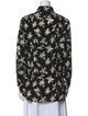 Saint Laurent Silk Floral Print Button-Up Top