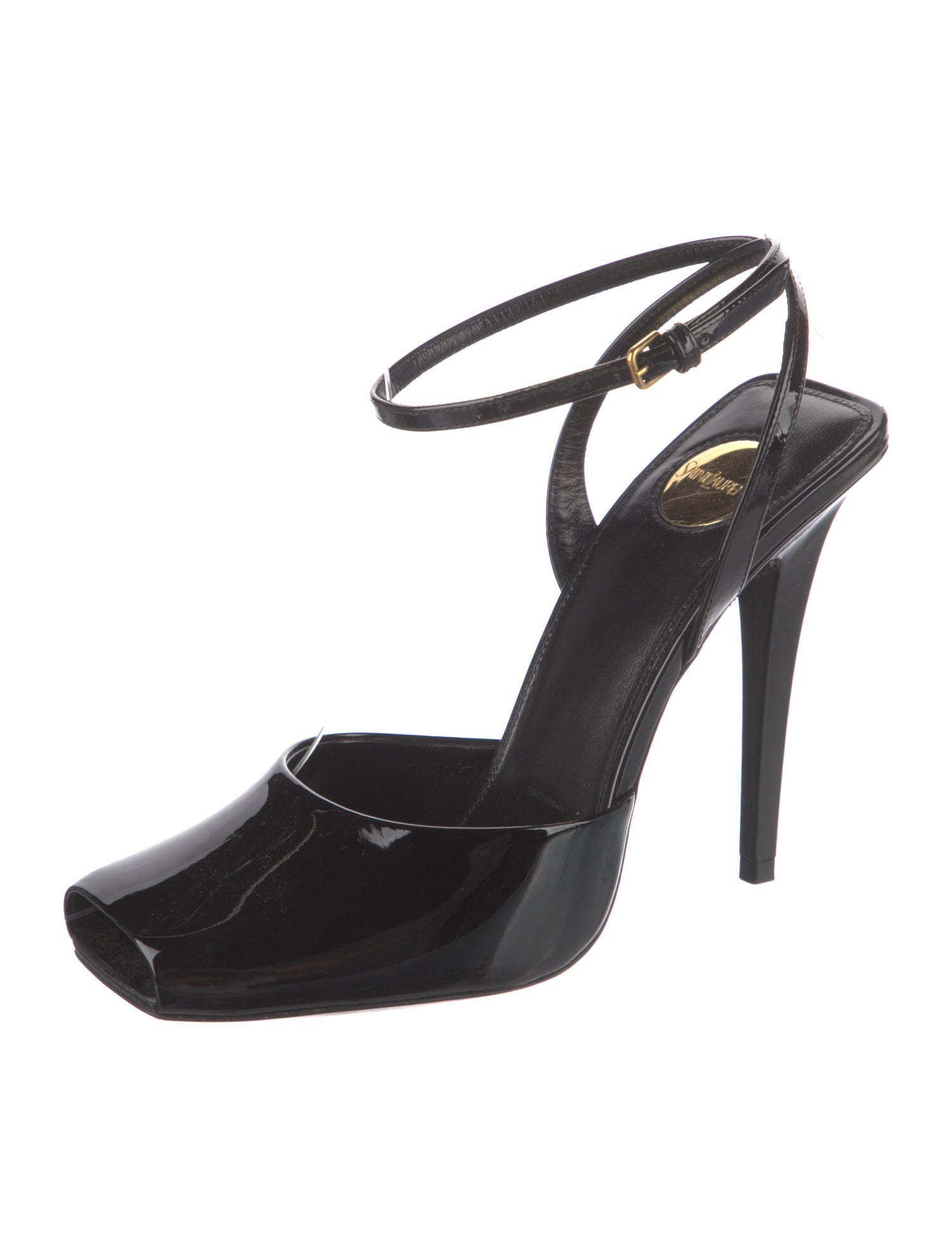 Saint Laurent Patent Leather Slingback Pumps