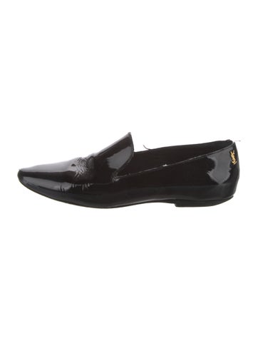 Saint Laurent Flats Patent Leather Loafers IT 38 | 8