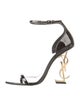 Saint Laurent Signature Logo Patent Leather Sandals