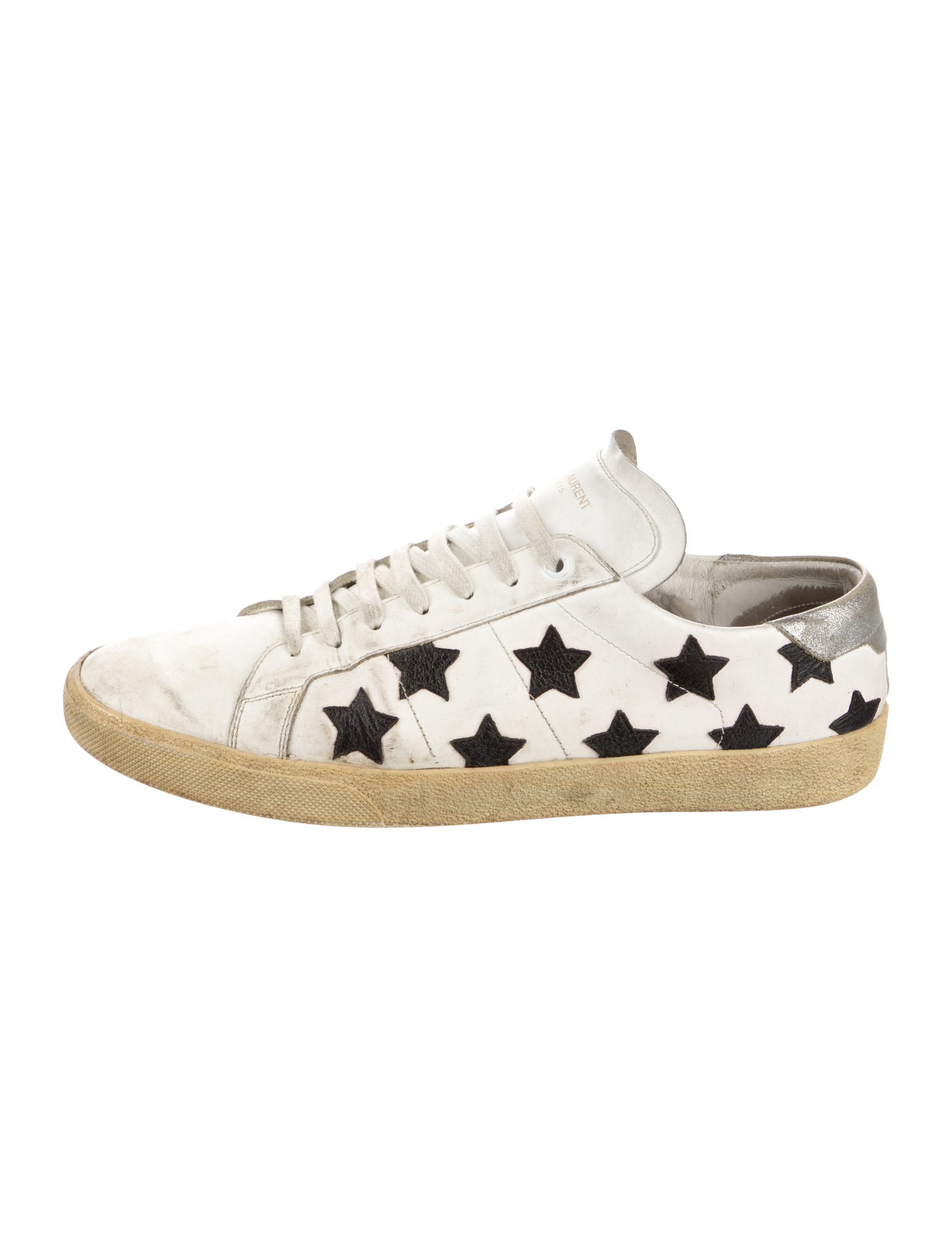 Saint Laurent Leather Printed Sneakers