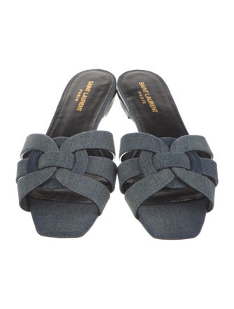 Saint Laurent Denim Slides