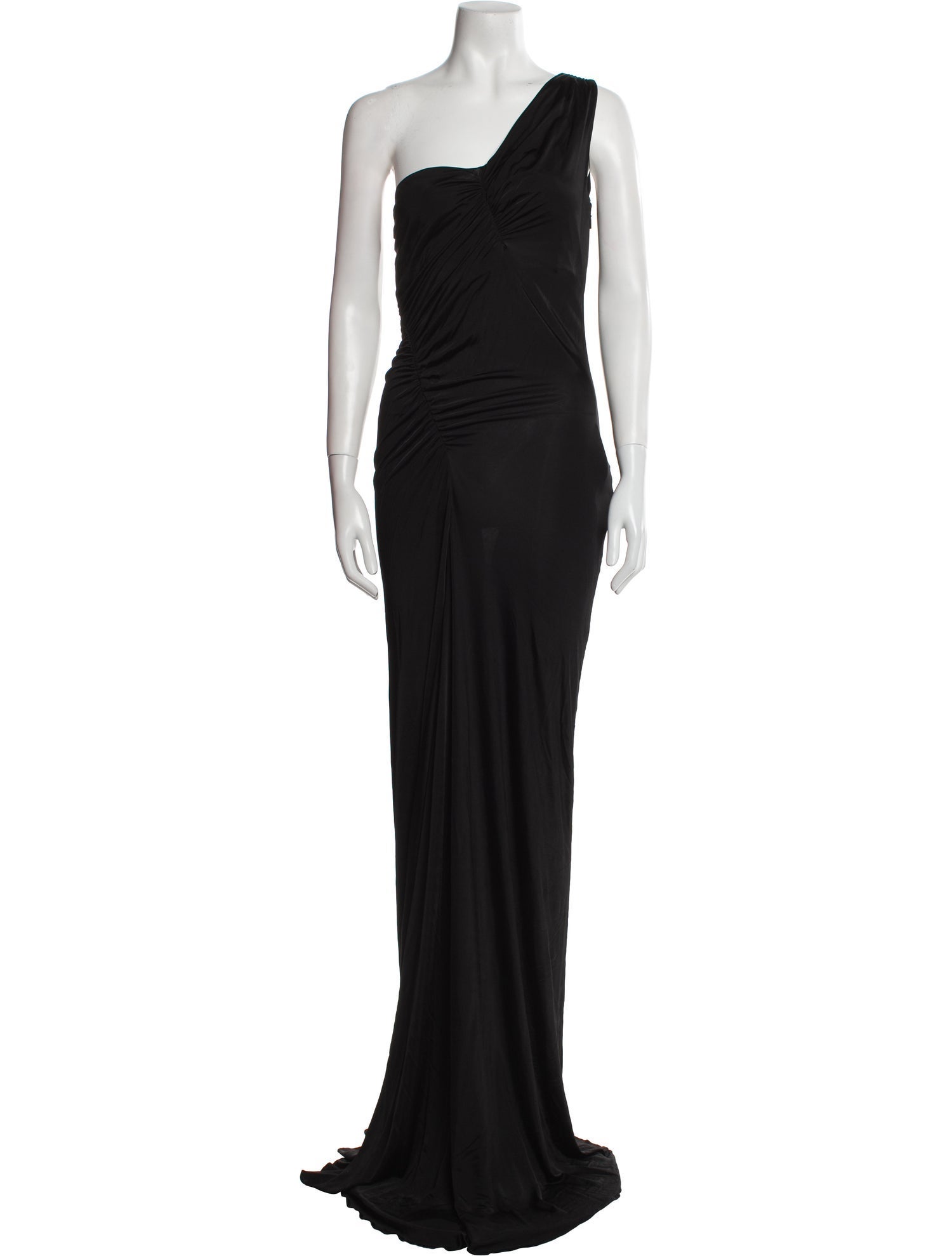 Saint Laurent One-Shoulder Long Dress