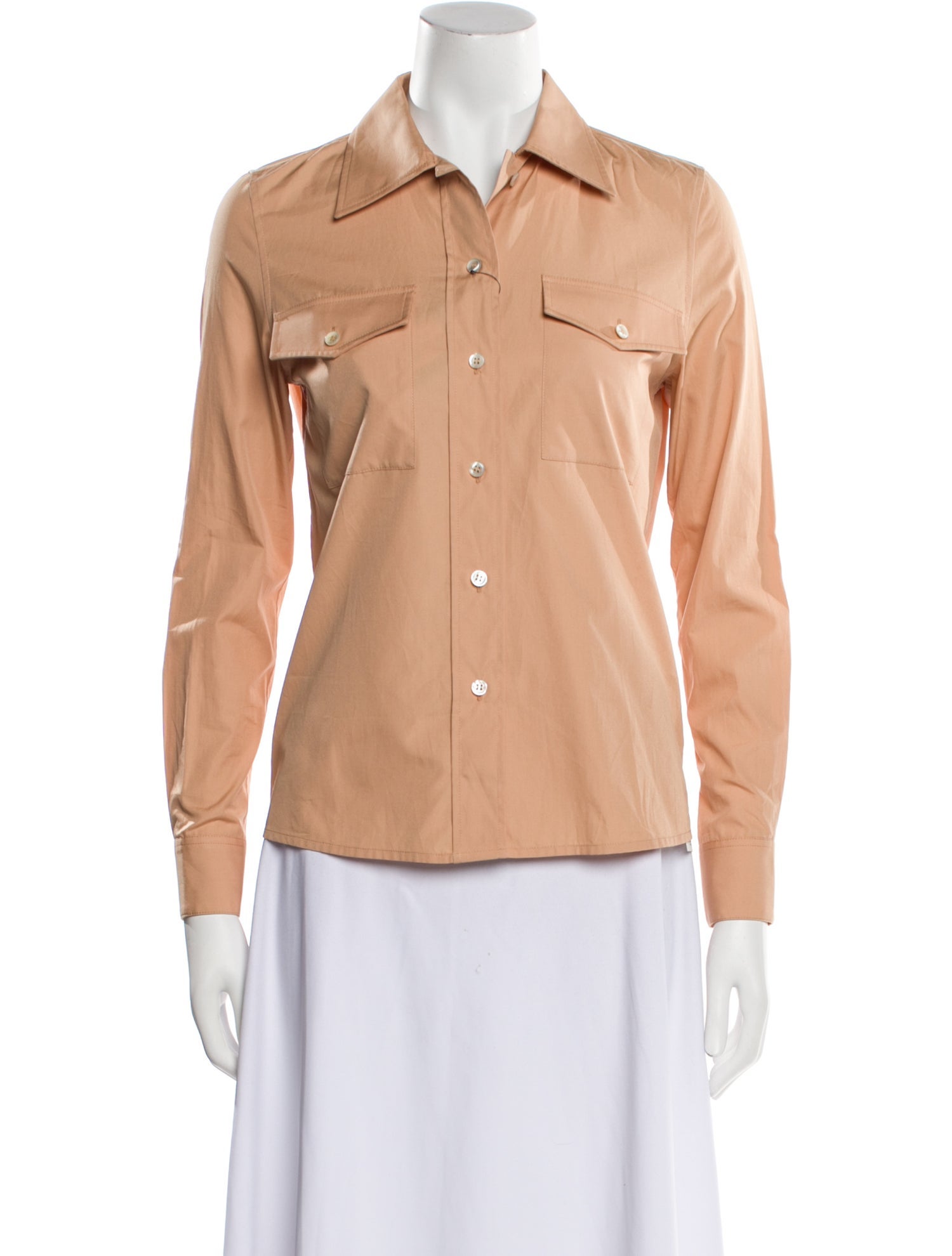 Saint Laurent 2021 Long Sleeve Button-Up Top w/ Tags