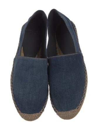 Saint Laurent Denim Embroidered Accent Espadrilles