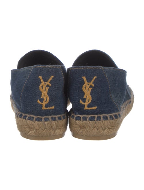 Saint Laurent Denim Embroidered Accent Espadrilles