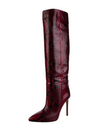 Saint Laurent Snakeskin Animal Print Boots