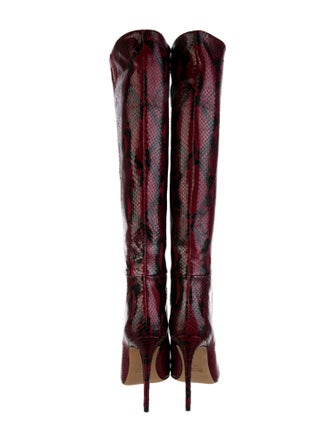 Saint Laurent Snakeskin Animal Print Boots