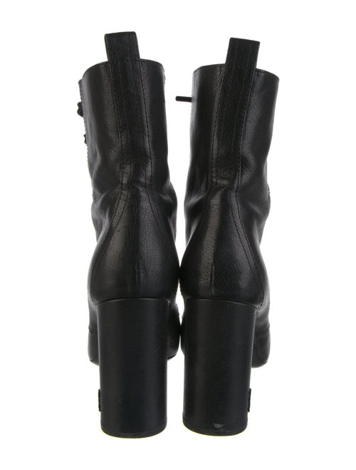 Saint Laurent Leather Lace-Up Boots