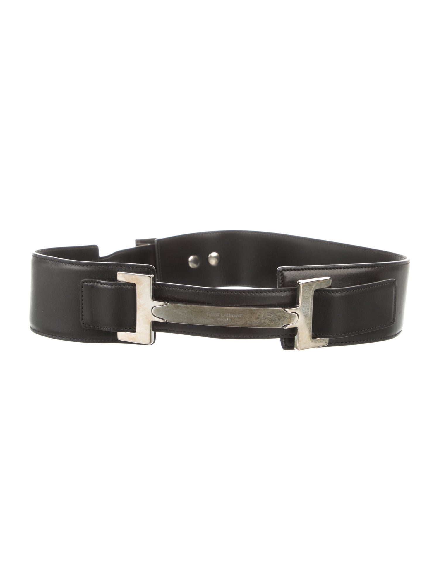 Saint Laurent Wide Leather Waist Belt