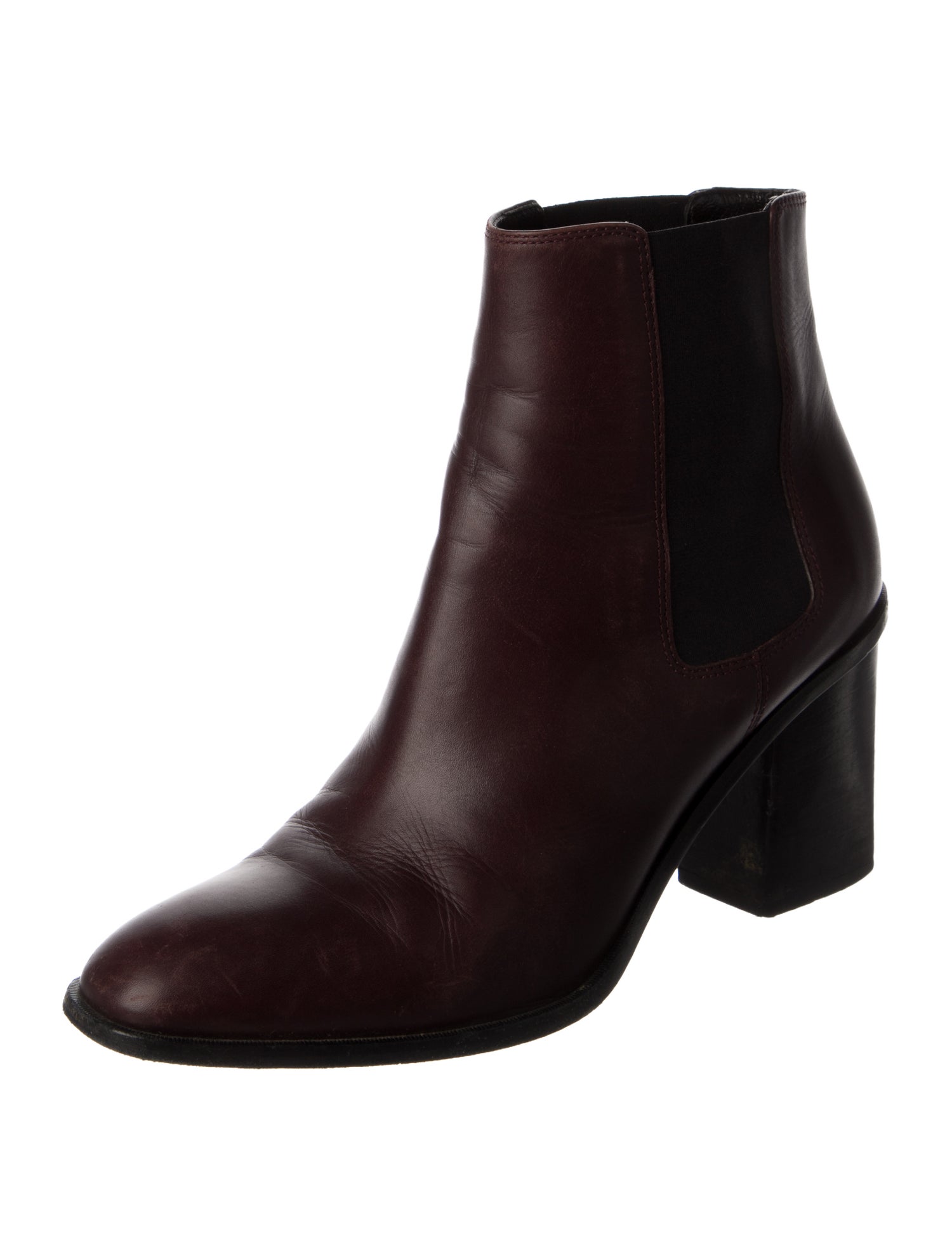 Saint Laurent Leather Colorblock Pattern Chelsea Boots