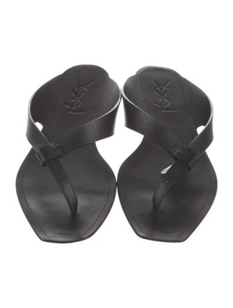 Saint Laurent Leather Slides