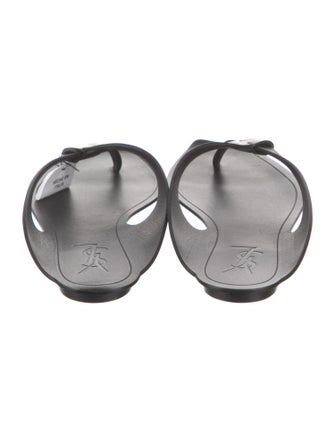 Saint Laurent Leather Slides