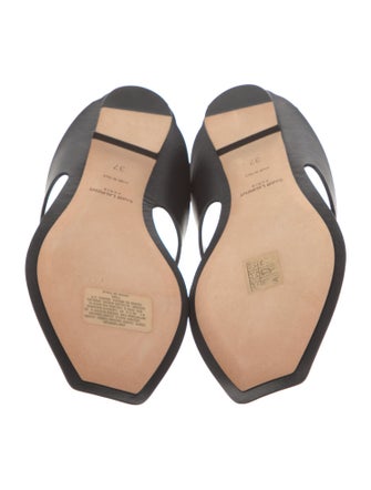 Saint Laurent Leather Slides