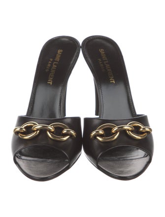 Saint Laurent Leather Slides