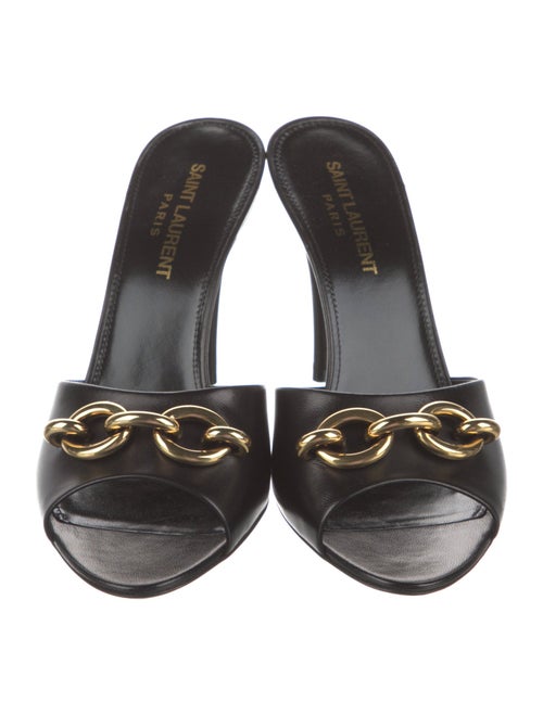 Saint Laurent Leather Slides