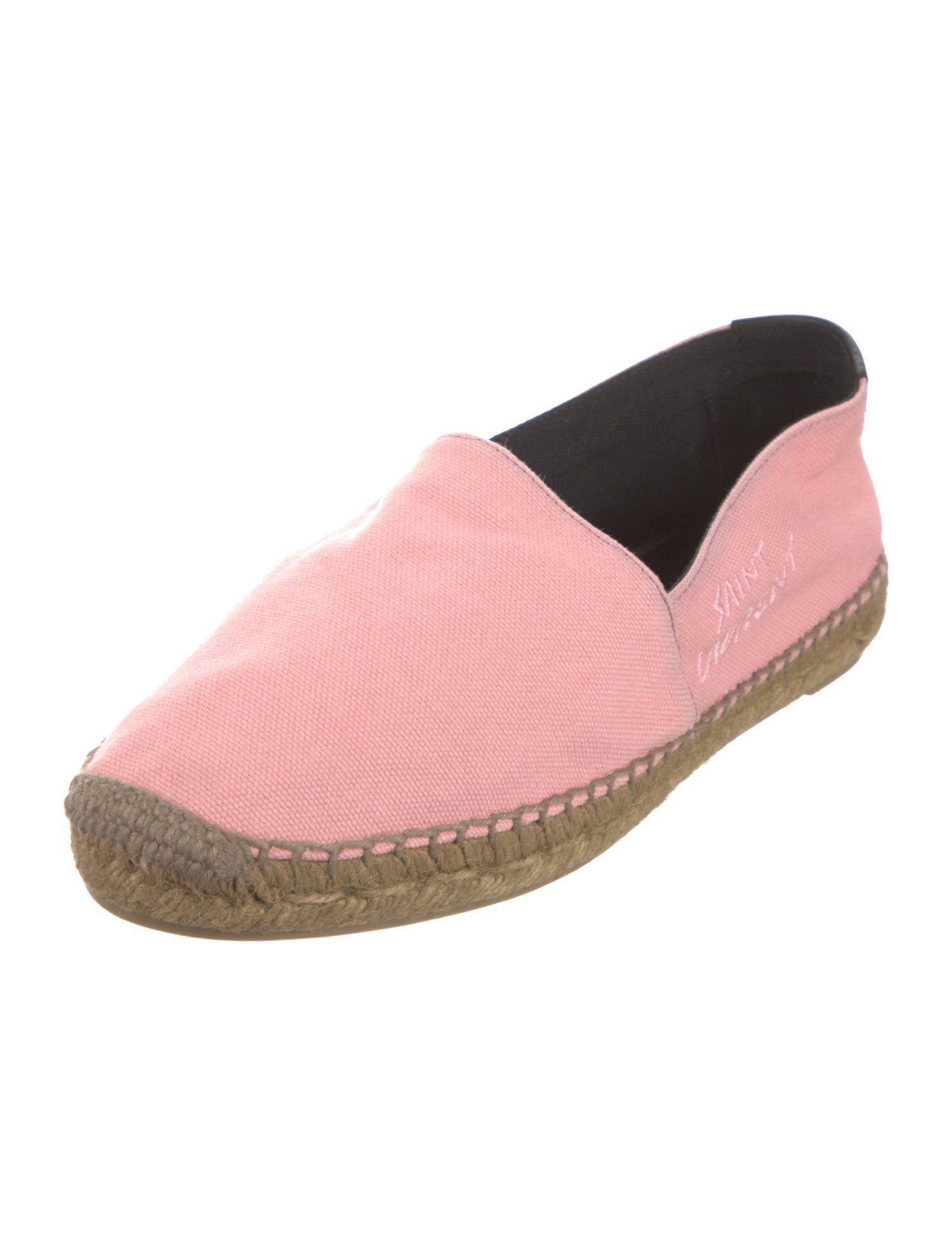 Saint Laurent Canvas Whipstitch Trim Espadrilles