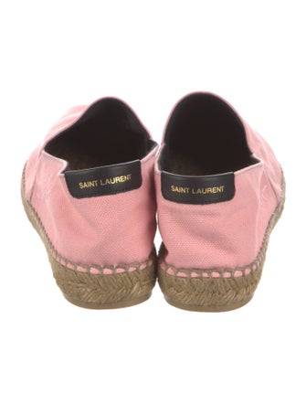 Saint Laurent Canvas Whipstitch Trim Espadrilles