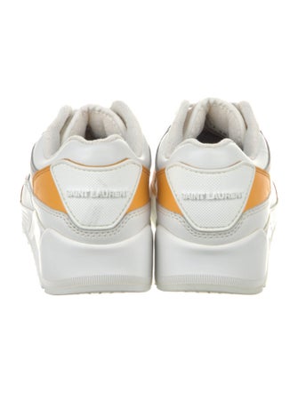 Saint Laurent Leather Colorblock Pattern Sneakers