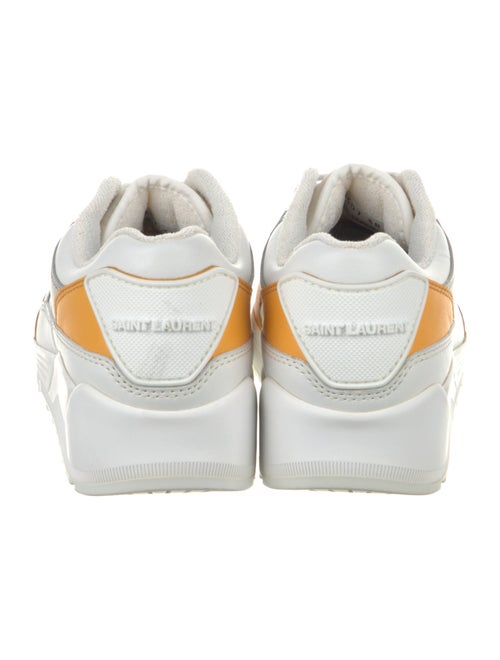 Saint Laurent Leather Colorblock Pattern Sneakers
