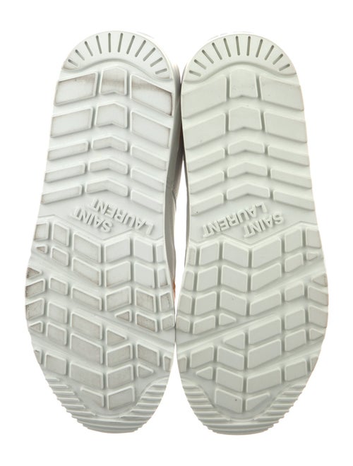 Saint Laurent Leather Colorblock Pattern Sneakers