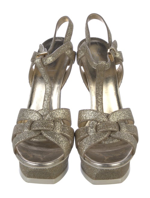 Saint Laurent Glitter Slingback Pumps