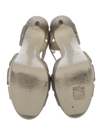 Saint Laurent Glitter Slingback Pumps