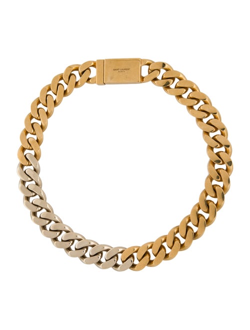 Saint Laurent Two-Tone Large Cuban Chain Necklace