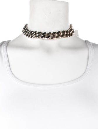 Saint Laurent Two-Tone Large Cuban Chain Necklace
