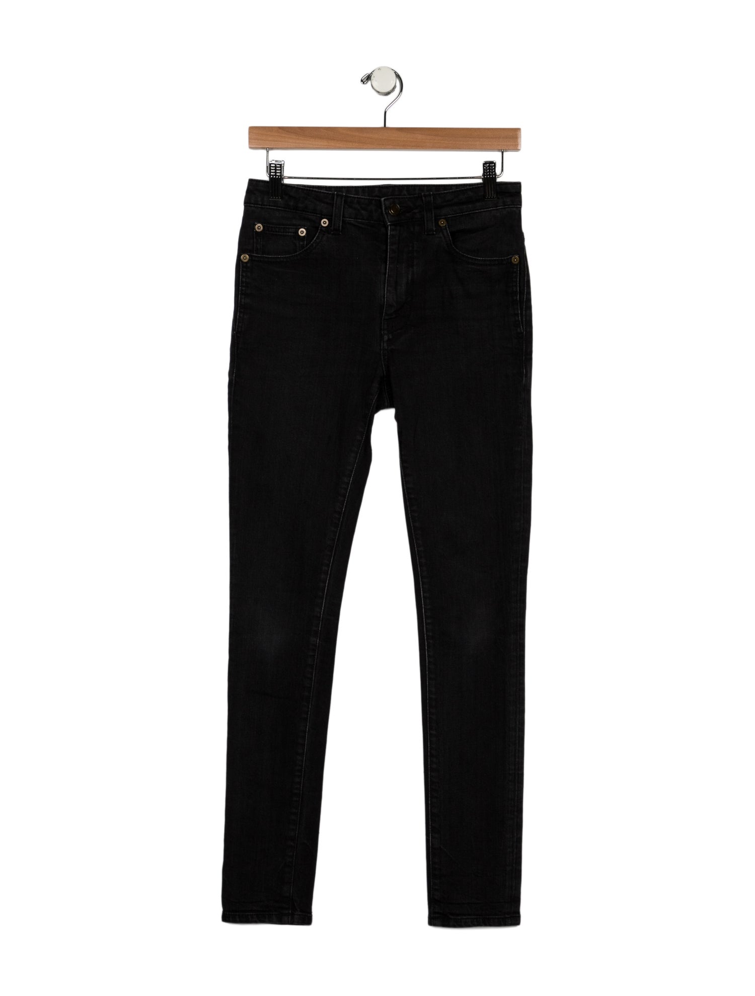 Saint Laurent Mid-Rise Skinny Leg Jeans