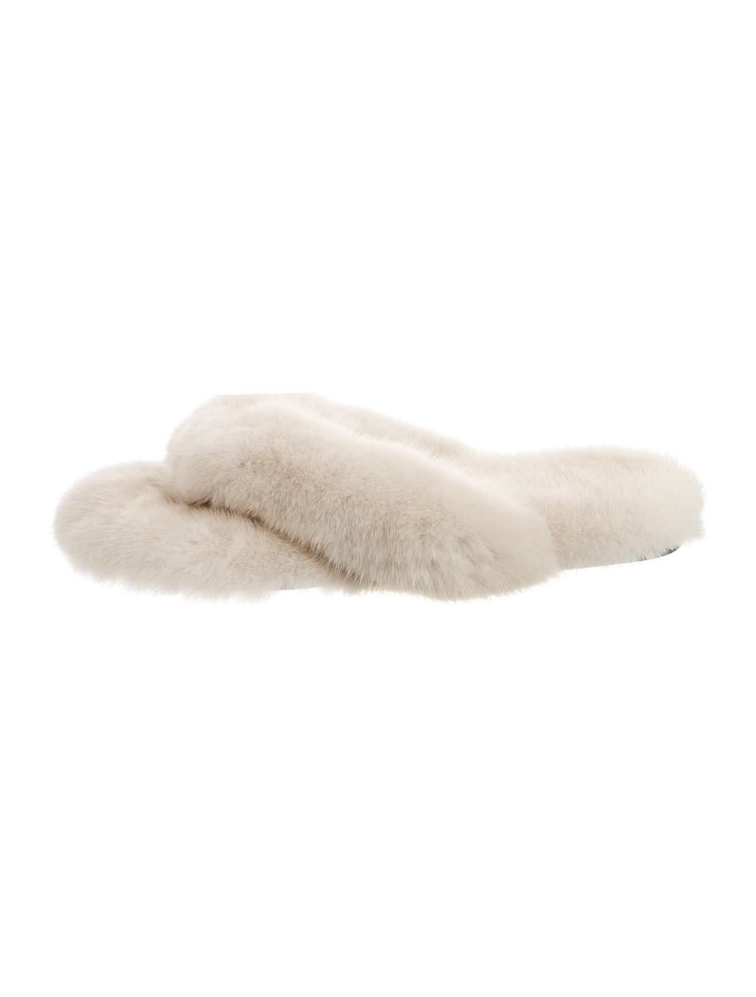Saint Laurent Mink Slides w/ Tags