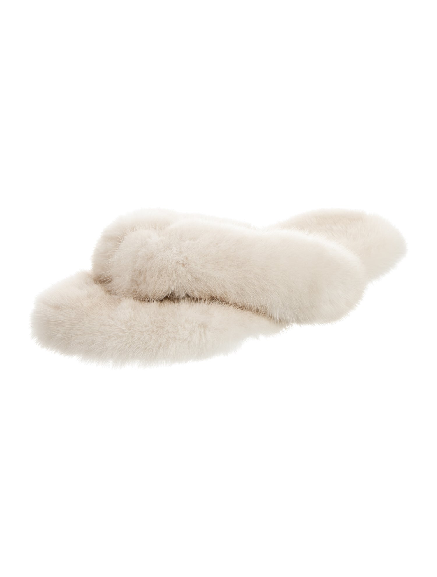 Saint Laurent Mink Slides w/ Tags