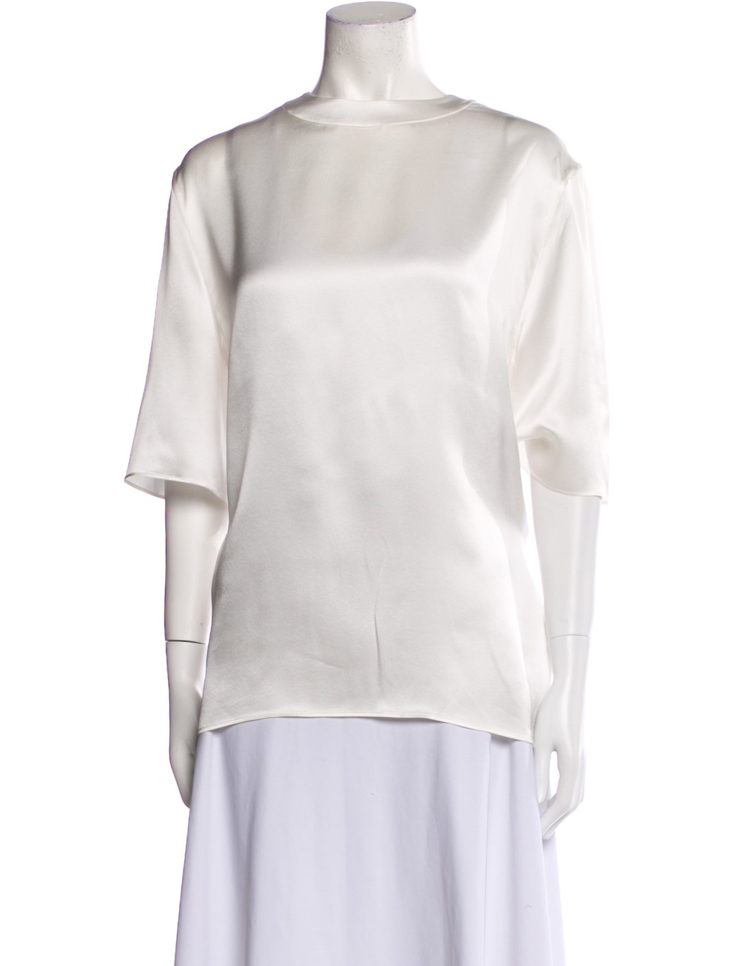 Saint Laurent Silk Bateau Neckline Blouse w/ Tags