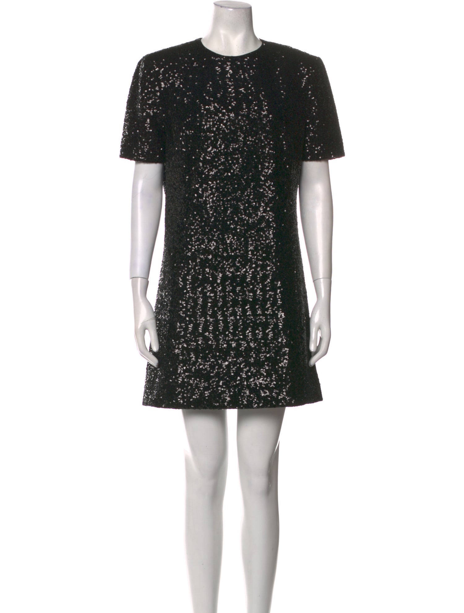 Saint Laurent Crew Neck Mini Dress