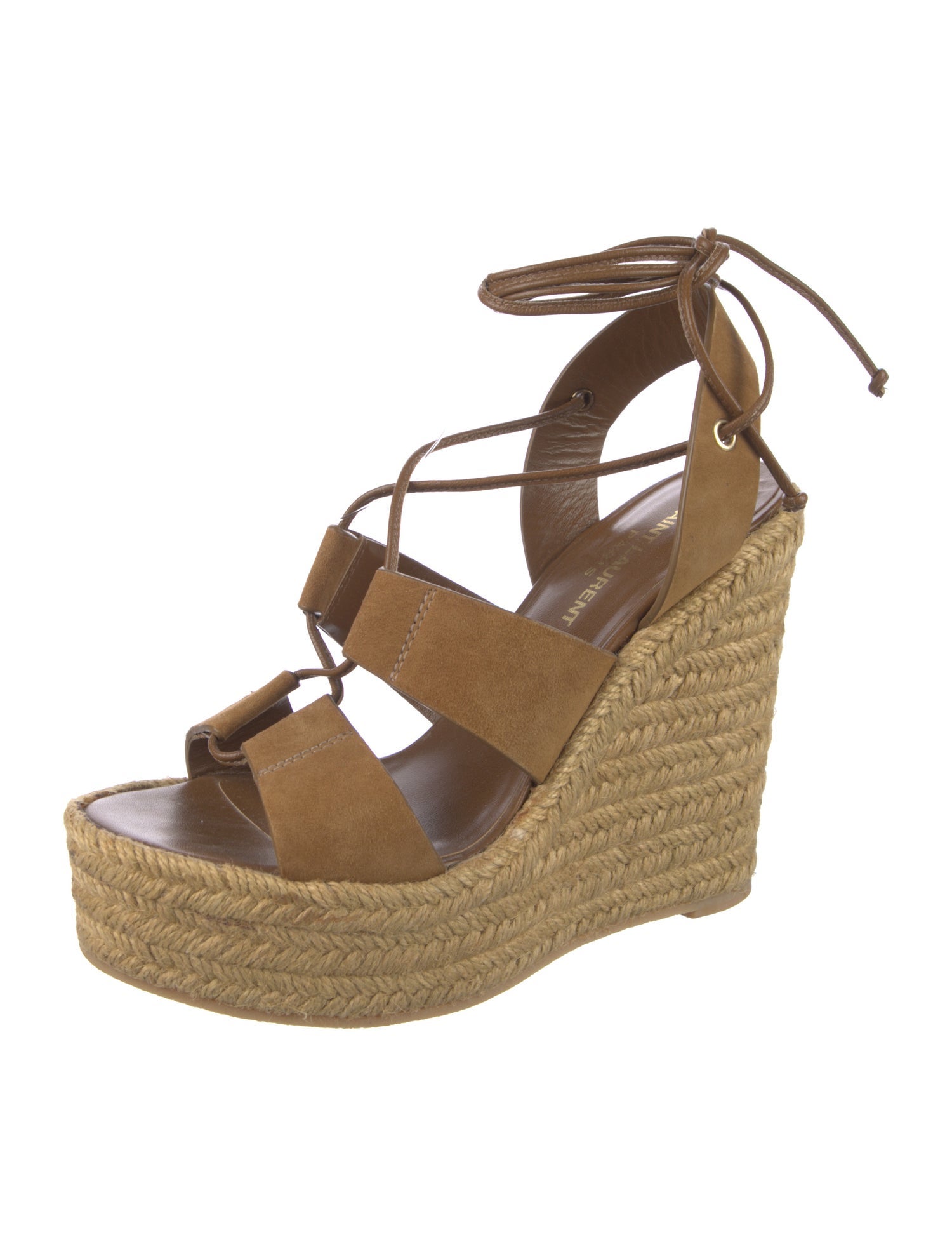 Saint Laurent Suede Braided Accents Espadrilles