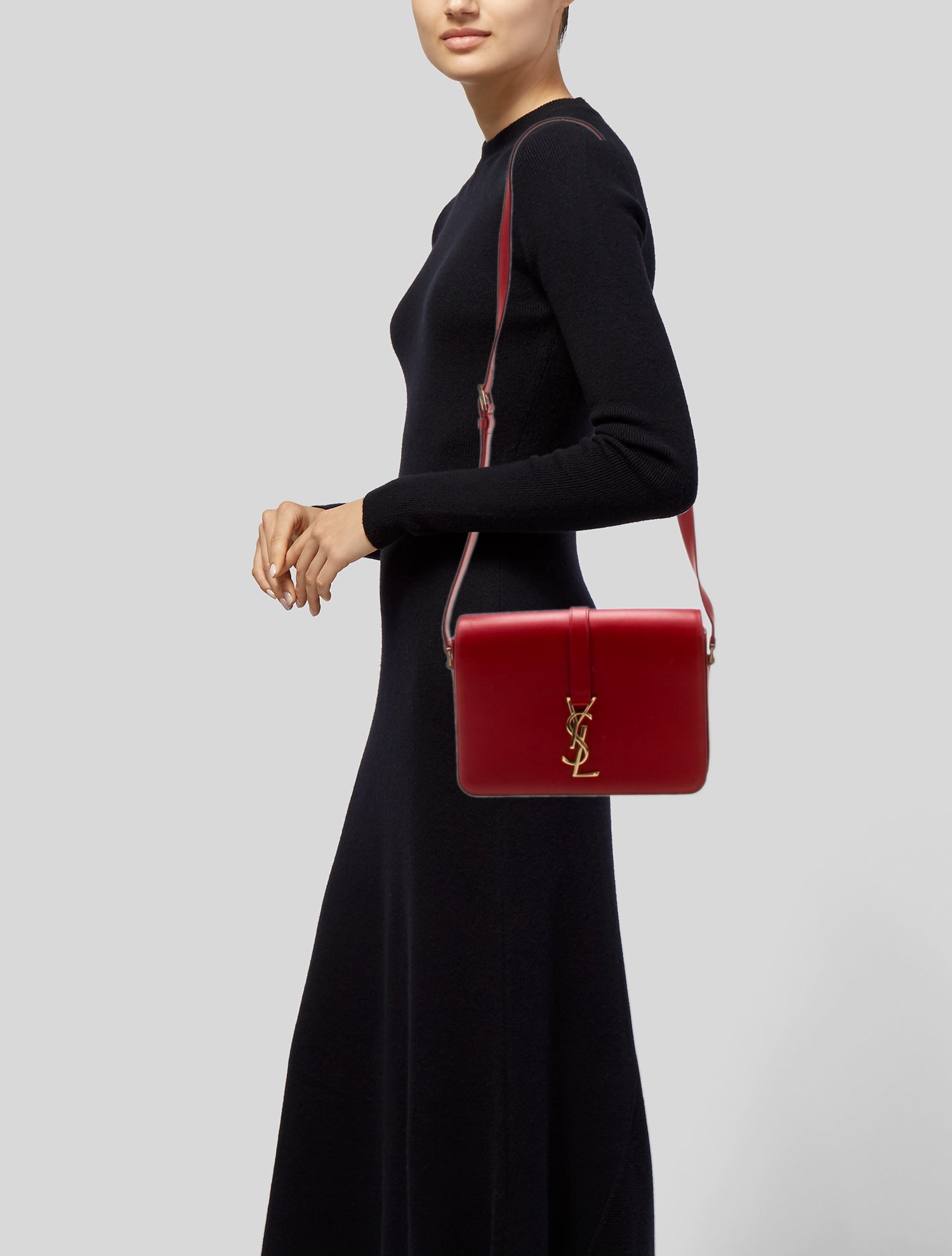 Saint Laurent Leather Messenger Bag Medium