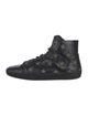 Saint Laurent Leather Studded Accents Lace-Up Boots