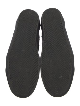 Saint Laurent Leather Studded Accents Lace-Up Boots