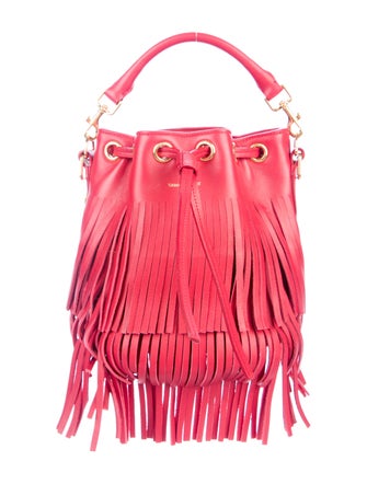 Saint Laurent Small Emmanuelle Fringe Bucket Bag