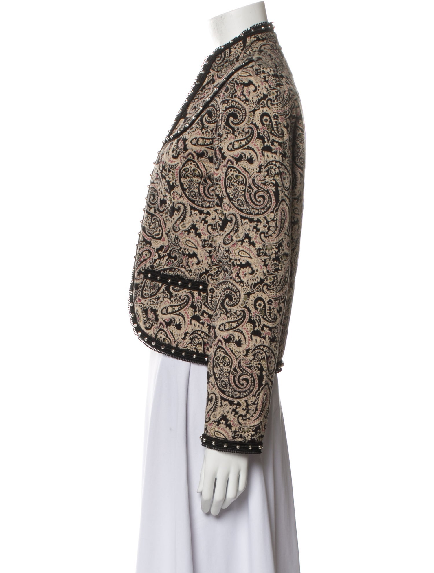 Saint Laurent Tweed Pattern Evening Jacket w/ Tags