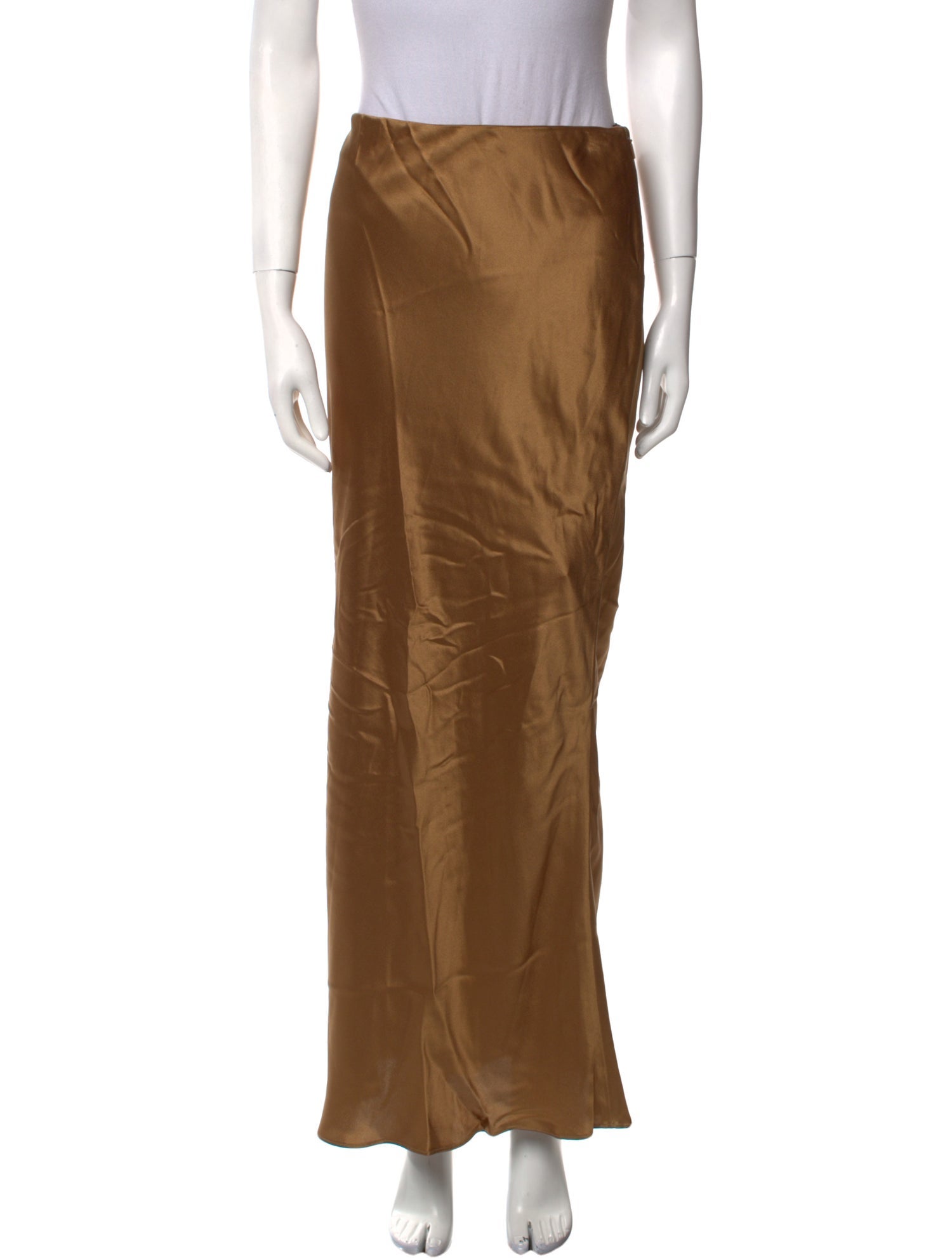 Saint Laurent Silk Long Skirt