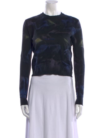 Saint Laurent 2020 Tie-Dye Print Crop Top